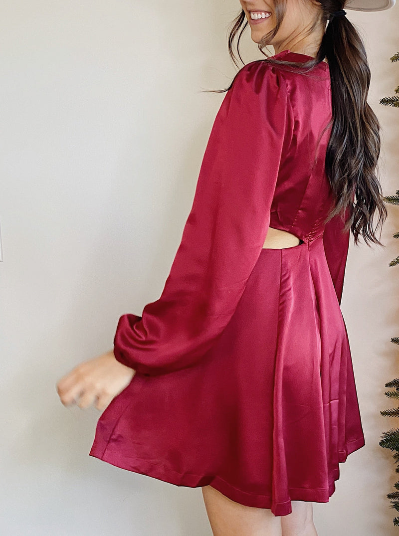 Love Spiral Dress - Wine