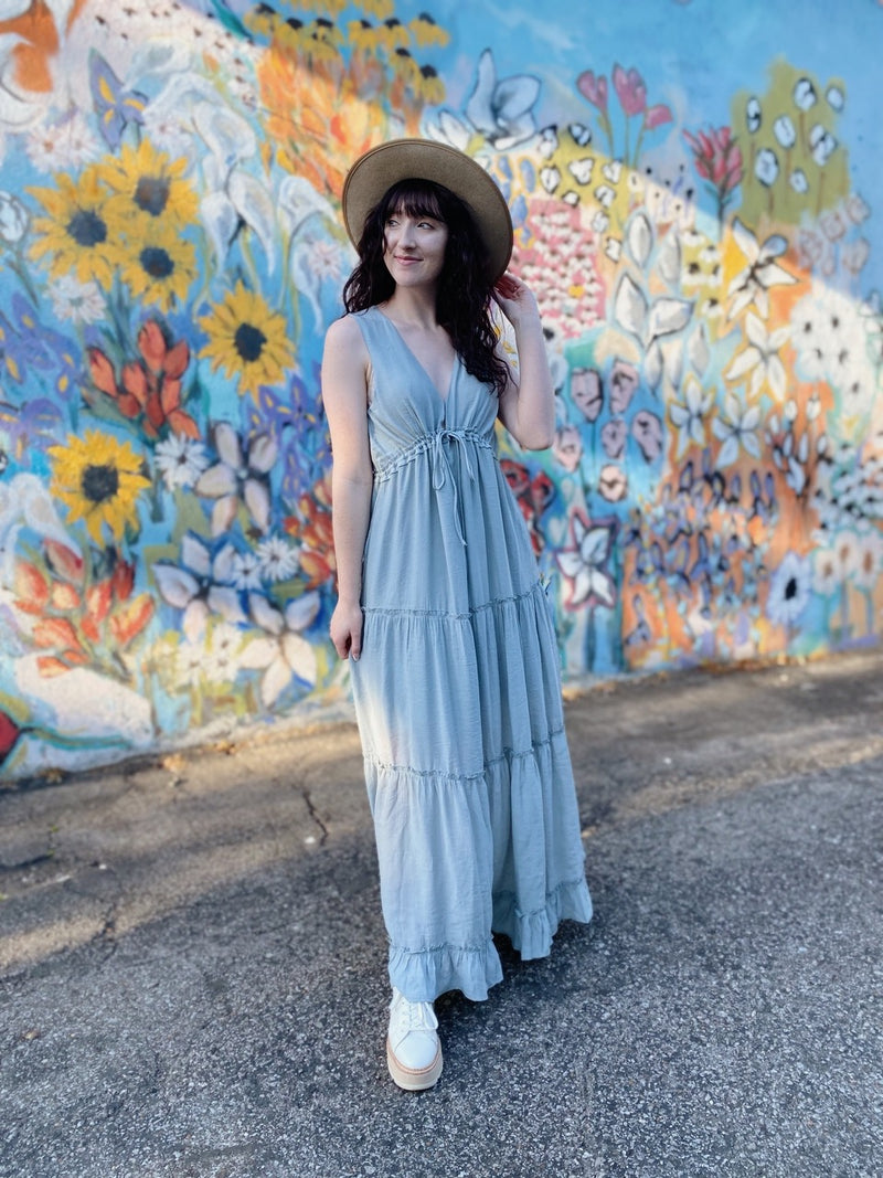 On Cloud Nine Maxi Dress - Light Blue