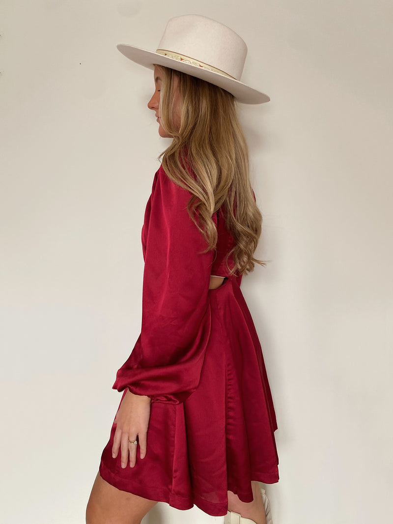 Love Spiral Dress - Wine