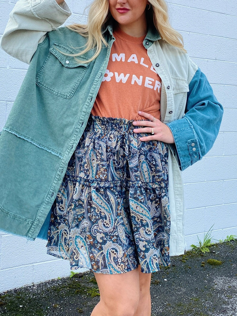 Change Is Coming Paisley Mini Skirt