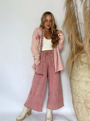 Talk Of The Town Shacket - Pink