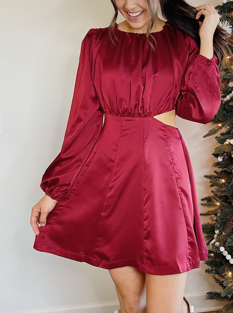 Love Spiral Dress - Wine