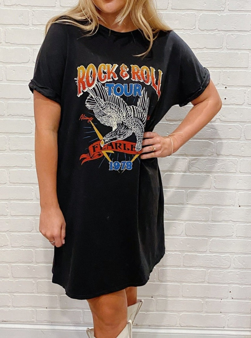 Rock & Roll Tour T-Shirt Dress