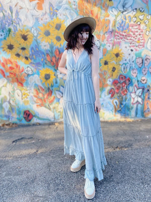 On Cloud Nine Maxi Dress - Light Blue